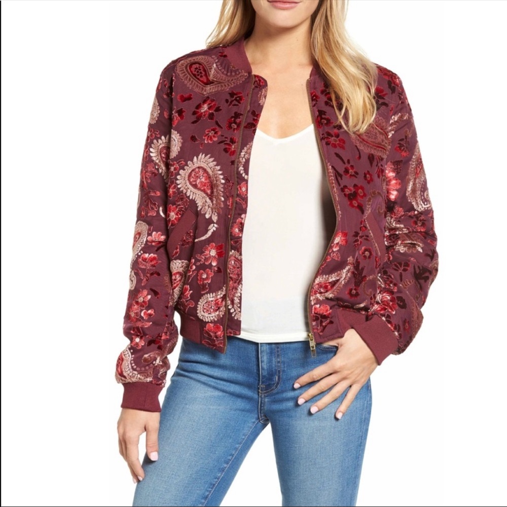 KAS designs velvet embroidered bomber jacket